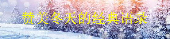贊美冬天的經典語錄精選,描寫下雪天的干凈文案