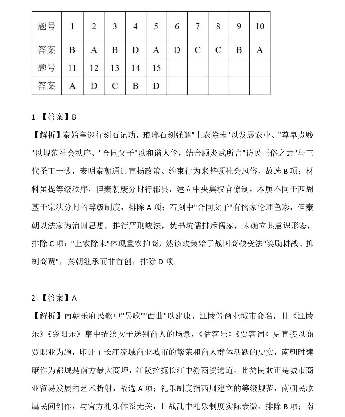 1760430024883258.jpg 2025重慶新高考歷史試卷真題及答案解析,附考點題型及分值分布